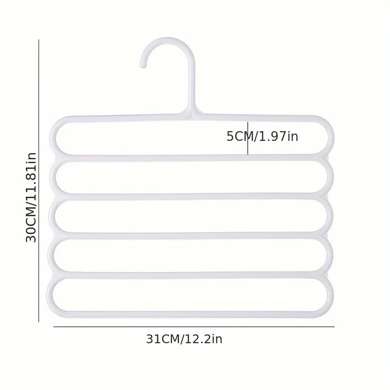 Cabide Organizador 5 em 1 para Calças e Lenços – Kit com 3 – Fortlar Clean