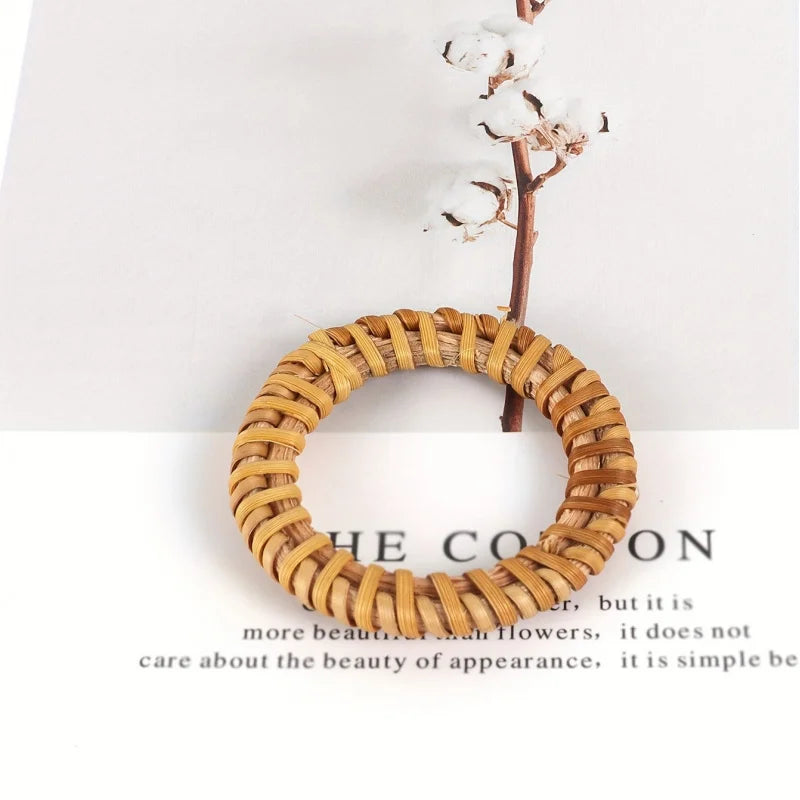 Porta-Guardanapo de Vime Natural – Kit 12 Unidades