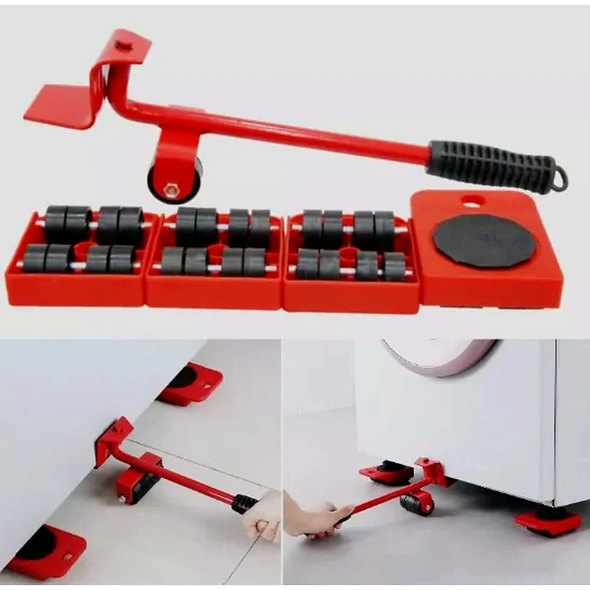 Kit Movedor e Levantador de Móveis 5 Peças com Rodinhas – imagem 4
