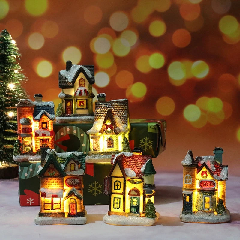 Casinha de Natal Decorativa com Luz LED