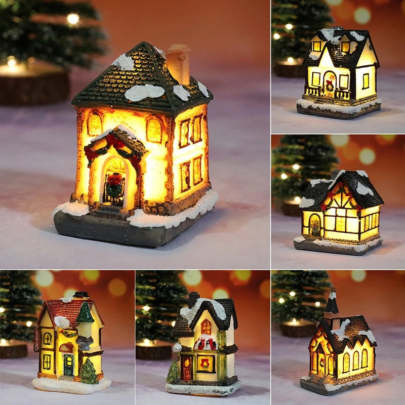 Casinha de Natal Decorativa com Luz LED
