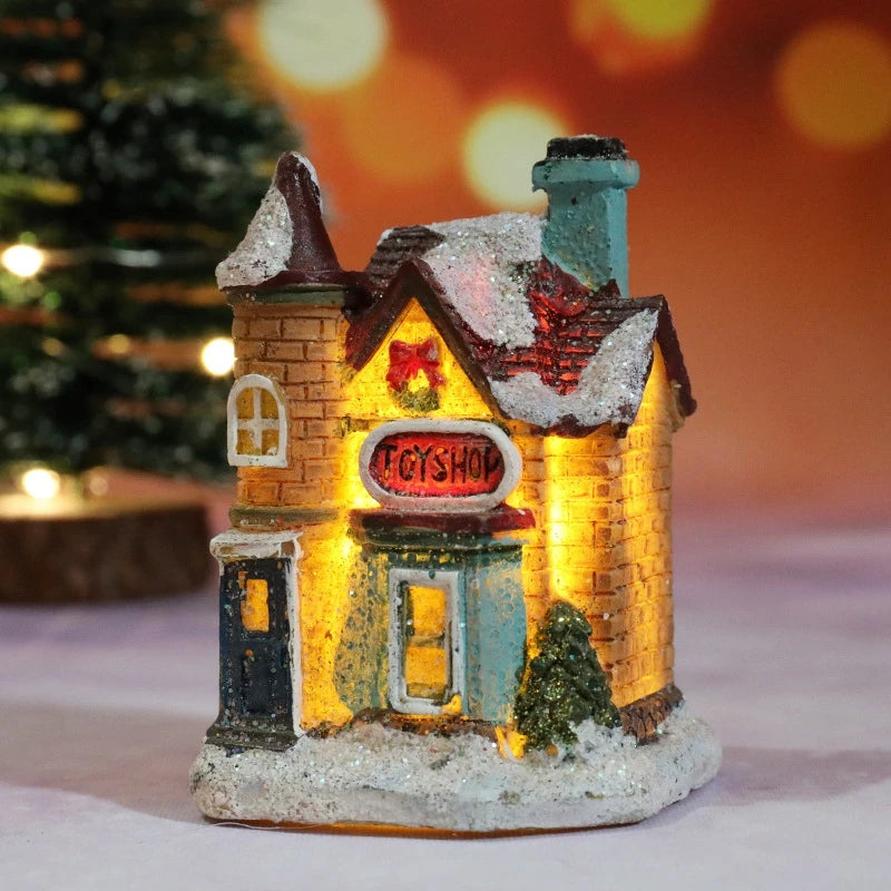 Casinha de Natal Decorativa com Luz LED