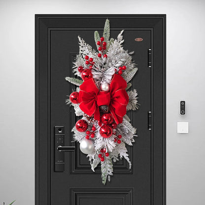 Guirlanda de Natal Vermelha com Luz LED para Porta