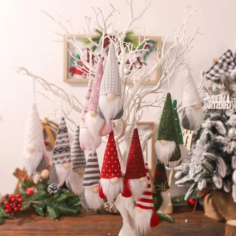 Kit 3 Gnomos de Natal Decorativos Vermelhos