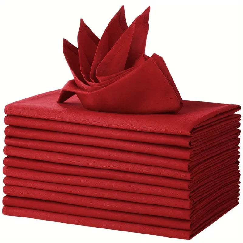 Guardanapo de Tecido Vermelho 40 x 40 cm – Kit 6 Unidades