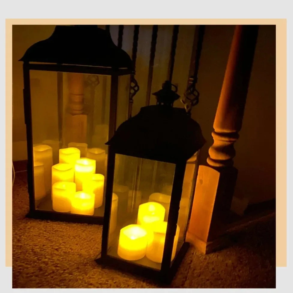 Velas LED Sem Chama Luz Quente – Kit 24 Unidades