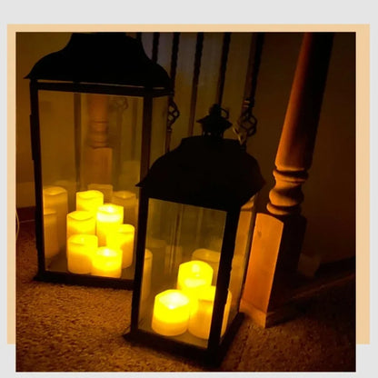 Velas LED Sem Chama Luz Quente – Kit 24 Unidades