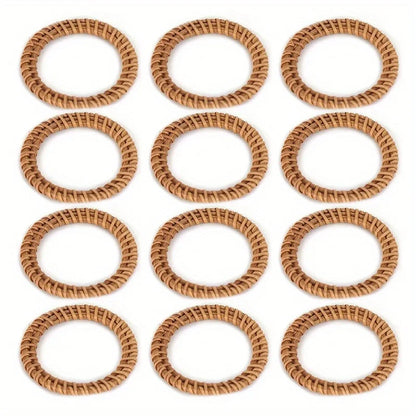 Porta-Guardanapo de Vime Natural – Kit 12 Unidades