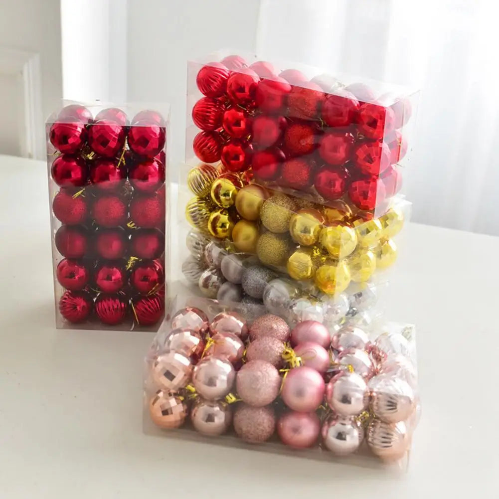 Kit 36 Bolas de Natal Vermelhas 3 cm para Árvore