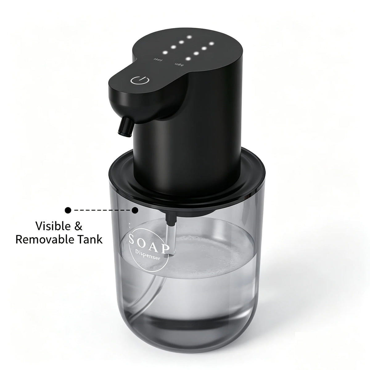 Dispensador de Sabão Automático com Sensor 500 ml Recarregável – Fortlar Clean