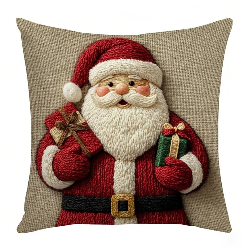 Capa de Almofada de Natal Papai Noel 45 x 45 cm