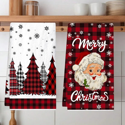 Kit 2 Panos de Prato de Natal