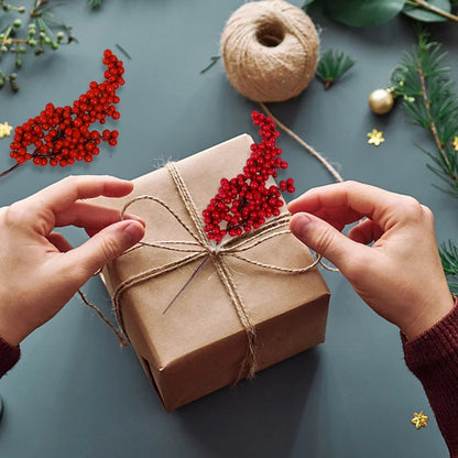 Galhos de Frutinhas Vermelhas para Natal – Kit 10 Unidades