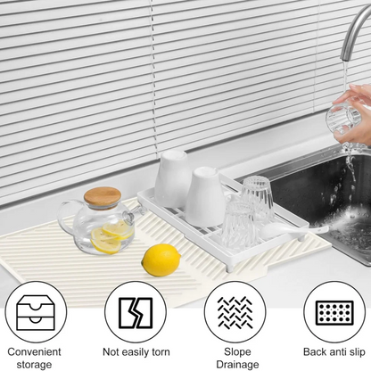 Tapete Escorredor de Louça em Silicone Dobrável – Fortlar Clean
