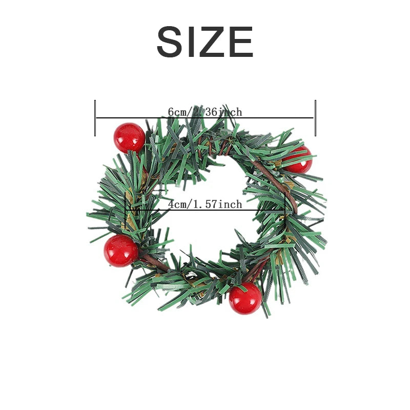 Porta-Guardanapo de Natal Mini Guirlanda de Pinho – Kit 6 Unidades