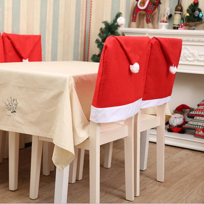 Capa de Cadeira de Natal Gorro do Papai Noel – Kit 6 Unidades