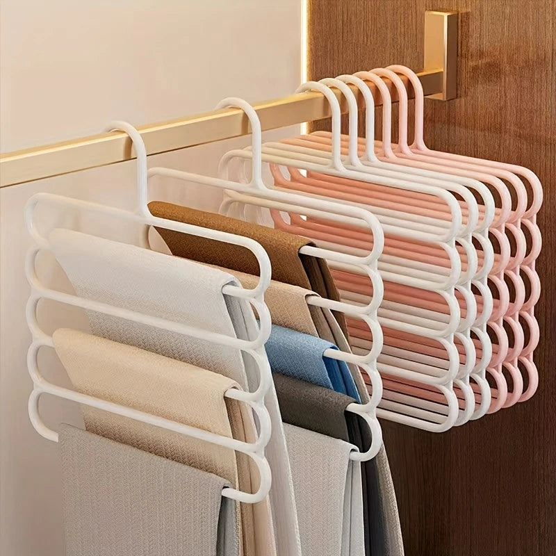 Cabide Organizador 5 em 1 para Calças e Lenços – Kit com 3 – Fortlar Clean