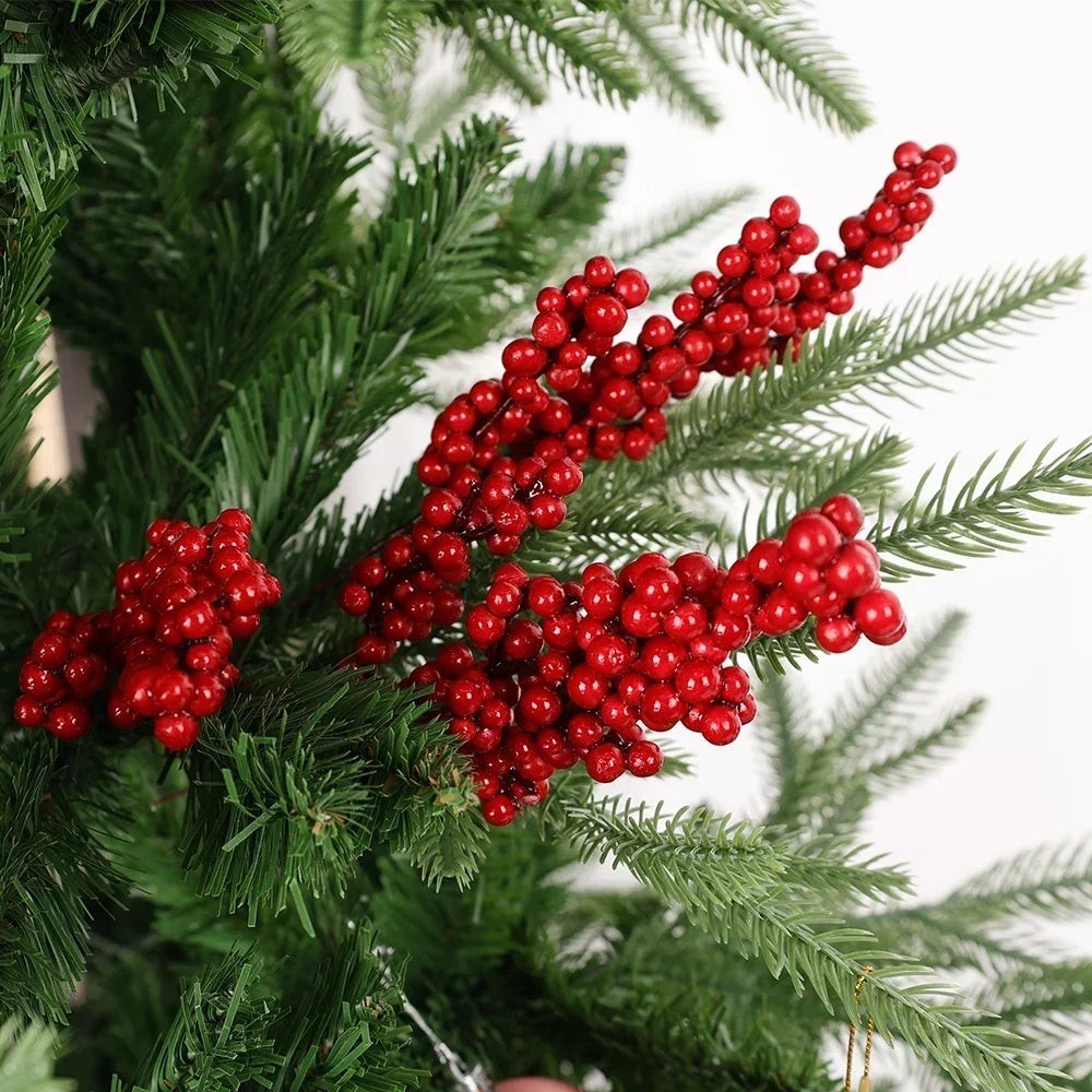 Galhos de Frutinhas Vermelhas para Natal – Kit 10 Unidades