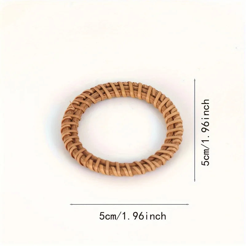 Porta-Guardanapo de Vime Natural – Kit 12 Unidades