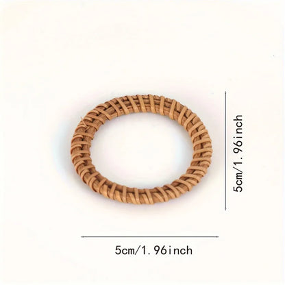 Porta-Guardanapo de Vime Natural – Kit 12 Unidades
