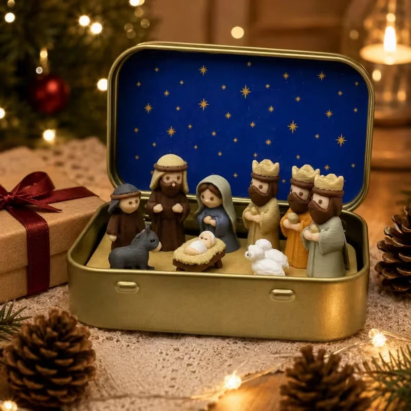 Mini Presépio de Natal Decorativo