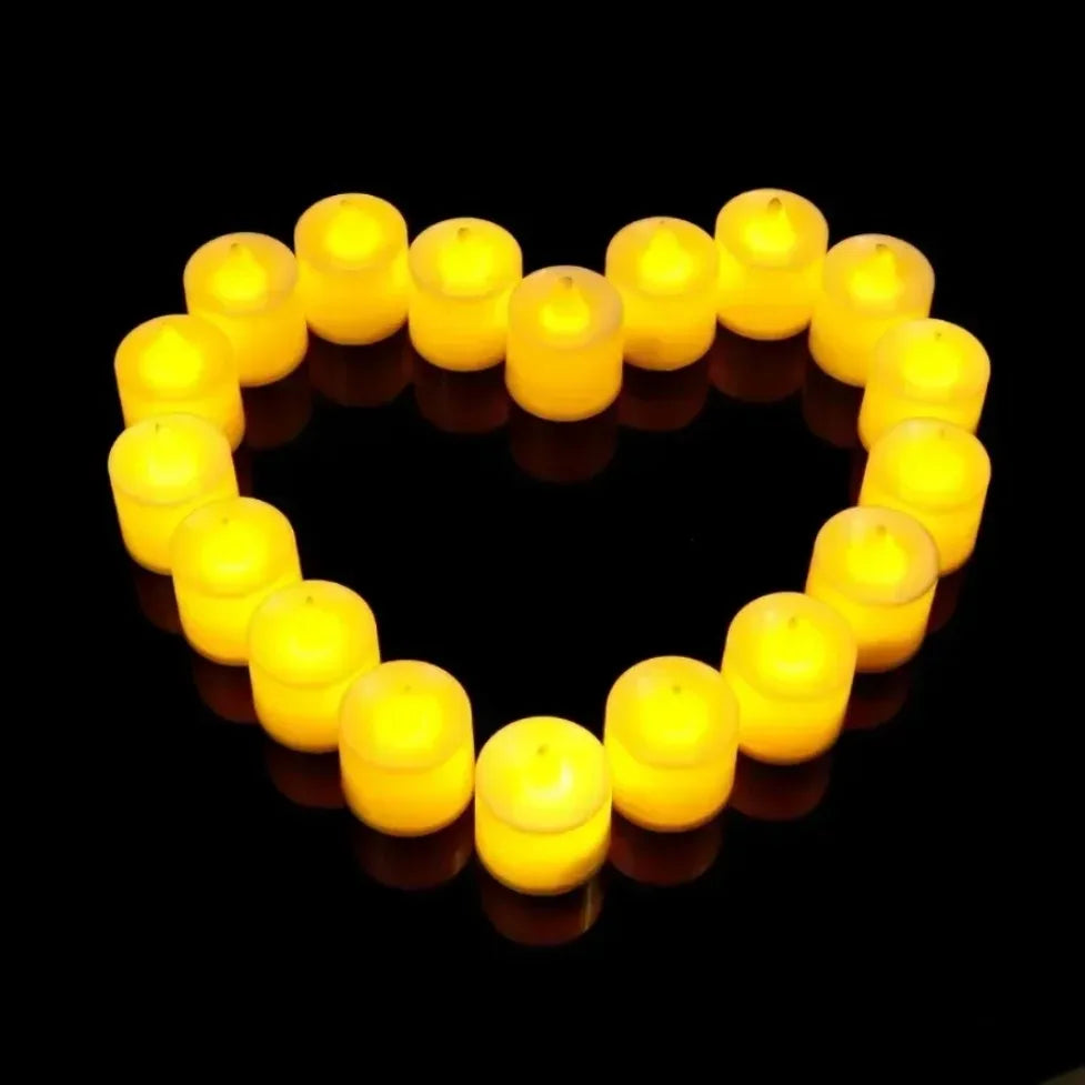 Velas LED Sem Chama Luz Quente – Kit 24 Unidades