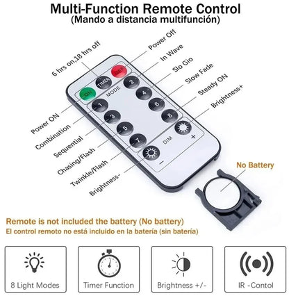 Cortina de Luzes LED 3 x 3 m com 300 LEDs, USB e Controle Remoto – Branco Quente