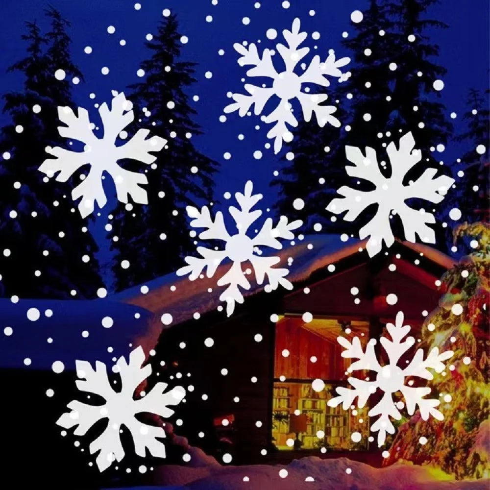 Projetor de Flocos de Neve LED USB para Decoração de Natal
