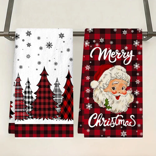 Kit 2 Panos de Prato de Natal