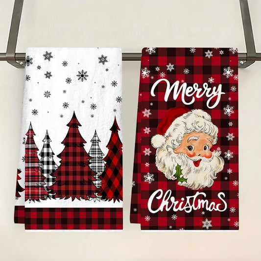 Kit 2 Panos de Prato de Natal