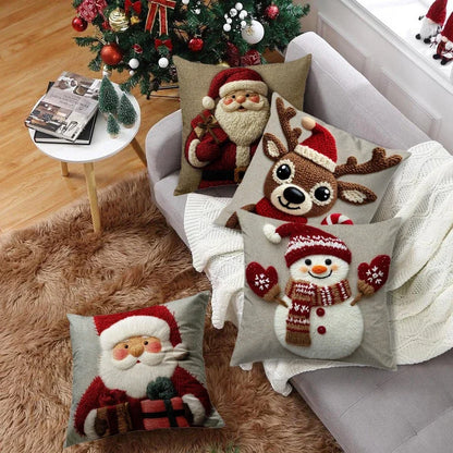 Capa de Almofada de Natal Papai Noel 45 x 45 cm