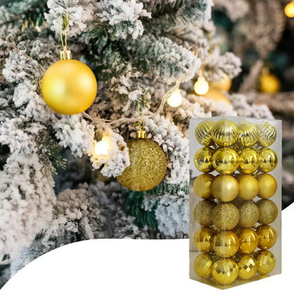 Kit 36 Bolas de Natal Vermelhas 3 cm para Árvore