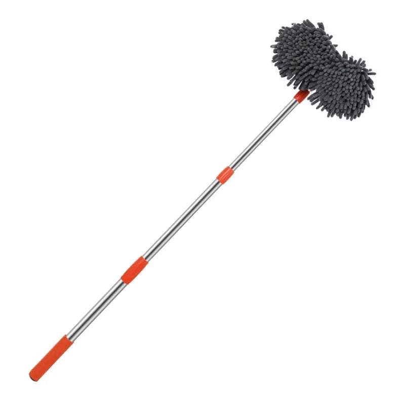 Escova Giratória Dupla para Lavar Carro com Cabo Telescópico – Fortlar Clean