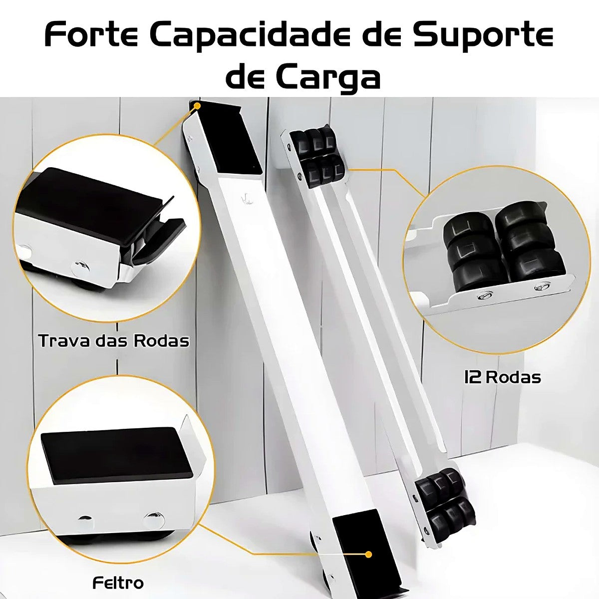 Base com Rodinhas Ajustável para Máquina de Lavar e Geladeira – imagem 3