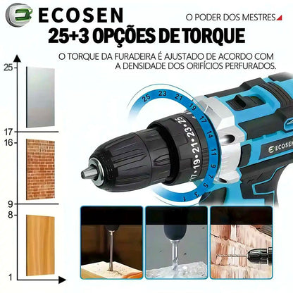 Furadeira e Parafusadeira de Impacto 21V 3 em 1 com 2 Baterias e Acessórios – imagem 4