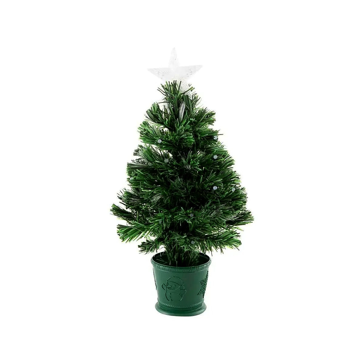 Árvore de Natal de Fibra Ótica 60 cm com Vaso, Luzes LED e Estrela – imagem 3