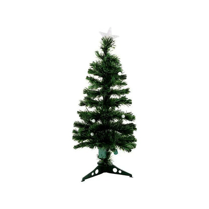 Árvore de Natal de Fibra Ótica 90 cm com Luzes LED, Bolas e Estrela – imagem 3