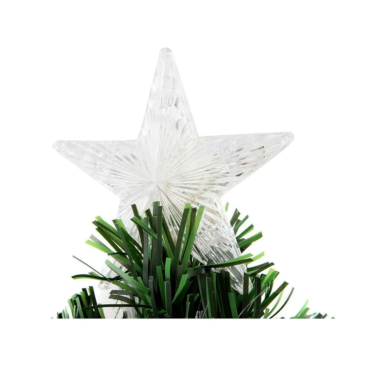 Árvore de Natal de Fibra Ótica 90 cm com Luzes LED, Bolas e Estrela – imagem 4