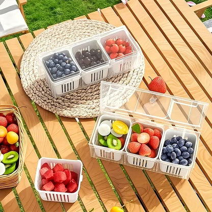 Organizador de Geladeira com 3 Cestos e Tampa – imagem 4