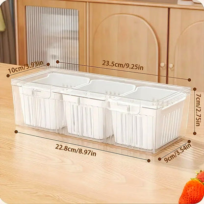 Organizador de Geladeira com 3 Cestos e Tampa – imagem 5