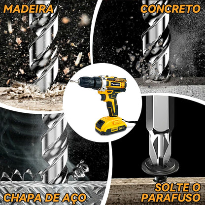 Kit Furadeira e Parafusadeira 26V com 2 Baterias, Maleta e 47 Acessórios – imagem 5