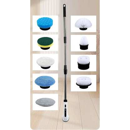 Mop Escova Elétrica Sem Fio com Cabo Extensível e Cabeças Intercambiáveis – imagem 2