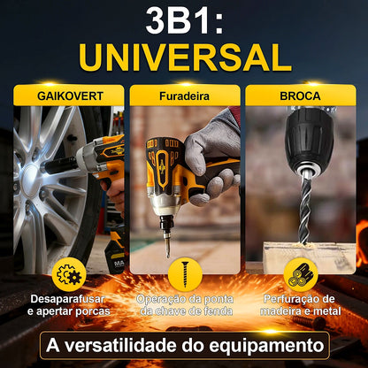 Chave de Impacto Sem Fio Brushless 1/2" 20V Rhovistar com 2 Baterias, Soquetes e Maleta – imagem 5