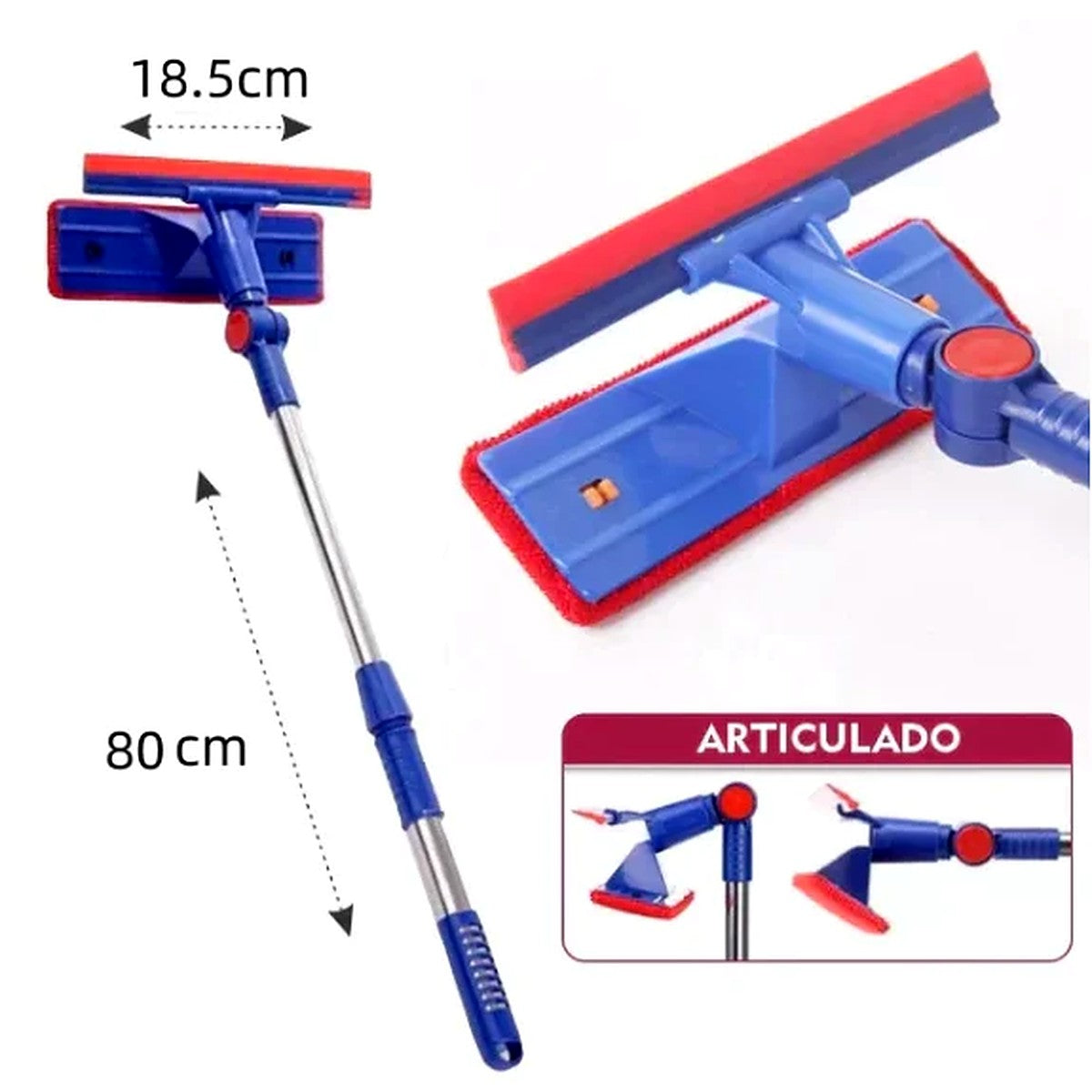 Mop Rodo Multiuso 2 em 1 com Esponja e Cabo Extensível Articulado – imagem 4