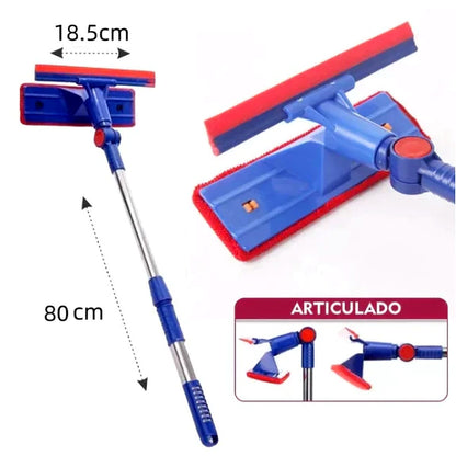 Mop Rodo Multiuso 2 em 1 com Esponja e Cabo Extensível Articulado – imagem 4