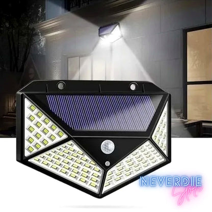 Luminária Solar 100 LEDs com Sensor de Presença à Prova d'Água – imagem 2