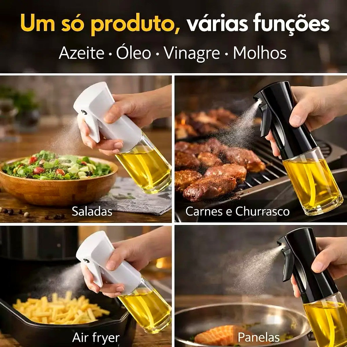 Borrifador de Azeite em Vidro 220 ml para Air Fryer e Saladas – imagem 4