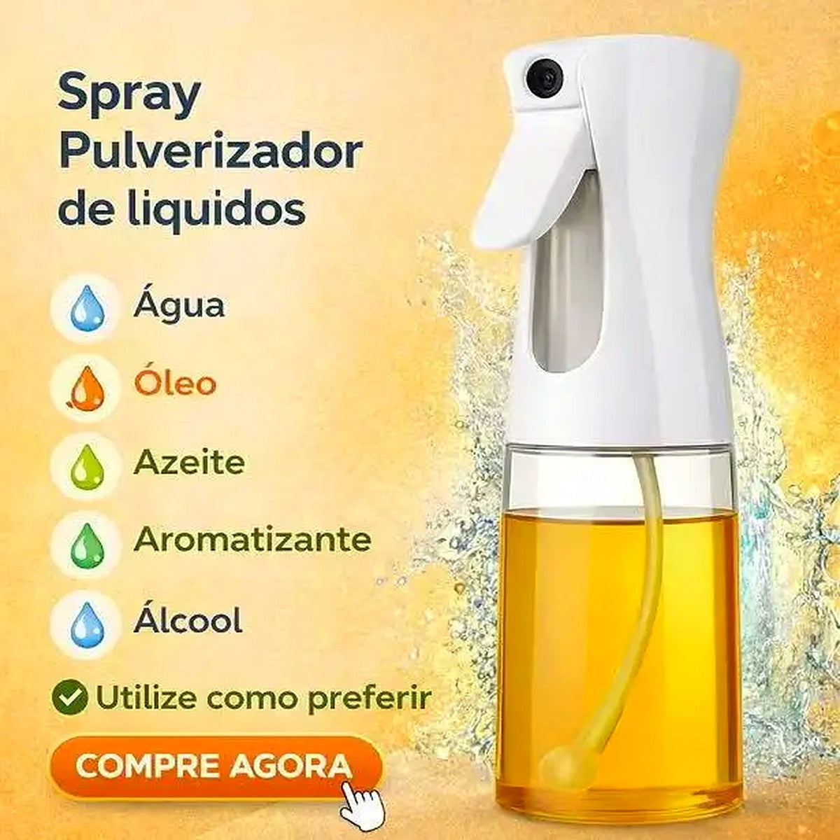 Borrifador de Azeite em Vidro 220 ml para Air Fryer e Saladas – imagem 6